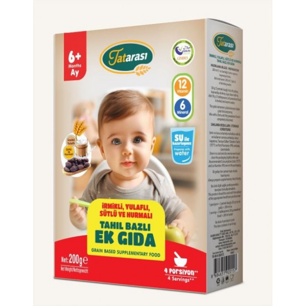 TATARASI İRMİKLİ YULAFLI SÜTLÜ HURMALI EK GIDA 200GR